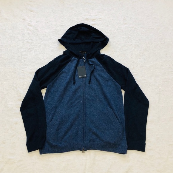 AUTUMN CASHMERE*Hooded 100%Cashmere ZipUp Lg. $400 - Picture 4 of 6